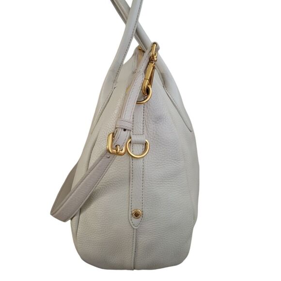 Prada Cream Leather Shoulder Bag Handbag - Picture 3 of 16